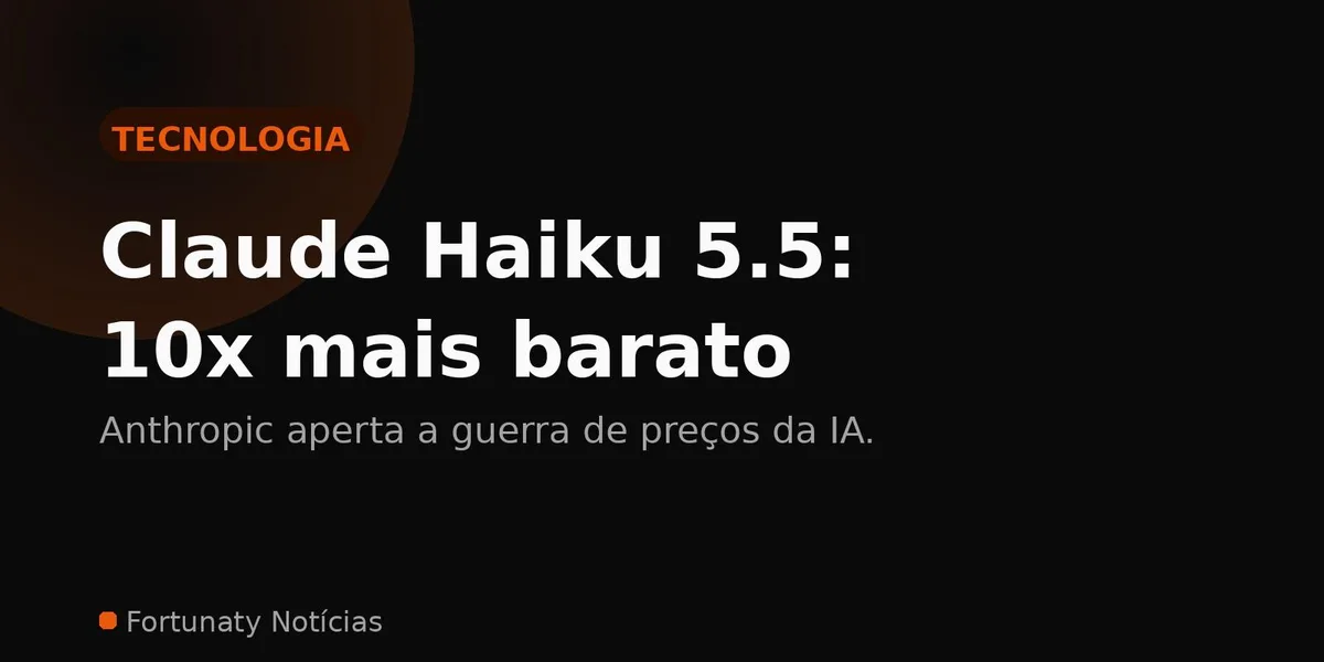Arte do Fortunaty Notícias sobre o lançamento do Claude Haiku 5.5